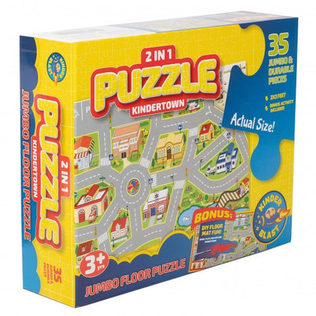 KinderTown 2-In-1 Jumbo Floor Puzzle 35 Pieces