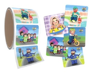 Mitzvah Kinder Smileys Sticker Roll Safety Theme