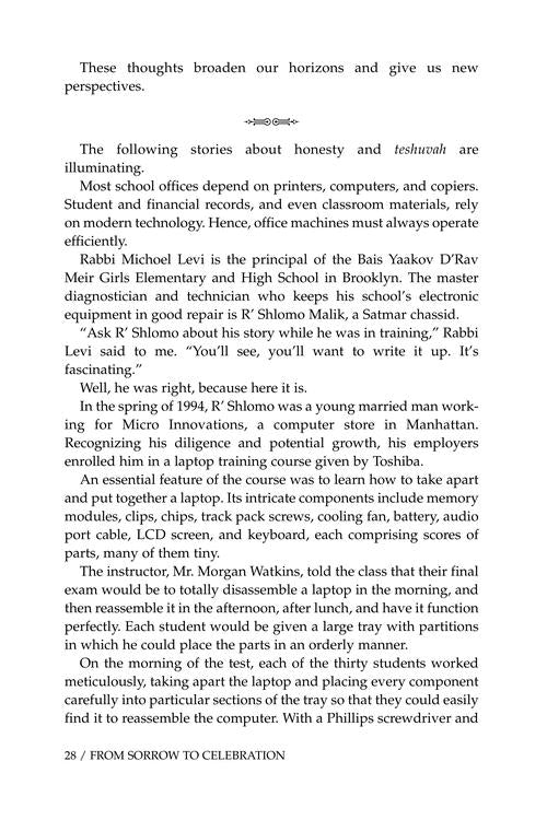 From Sorrow to Celebration