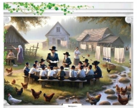 Poster - yiden zitzen in lernen olden days