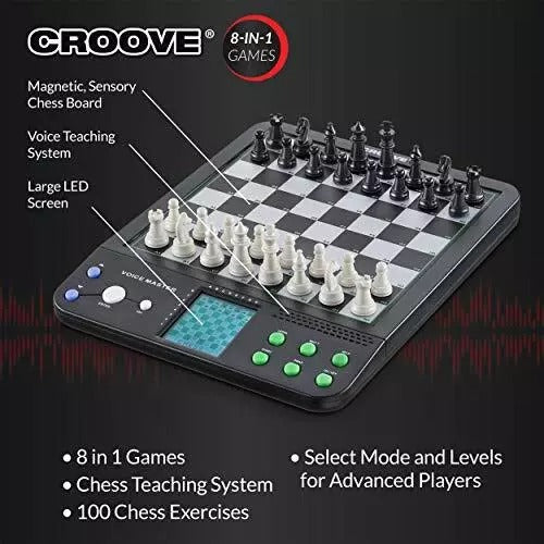 Electronic Chess Checkers With Exercise Talking and Tutor for Kids