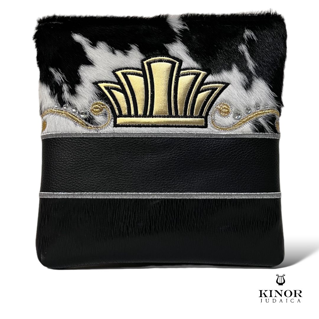 CHASSID STYLE TEFILLIN BAG LEATHER & FUR ( SHELF PRICE ONLY ) NON PERSONALISED