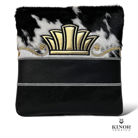 CHASSID STYLE TEFILLIN BAG LEATHER & FUR ( SHELF PRICE ONLY ) NON PERSONALISED