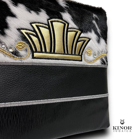 CHASSID STYLE TEFILLIN BAG LEATHER & FUR ( SHELF PRICE ONLY ) NON PERSONALISED