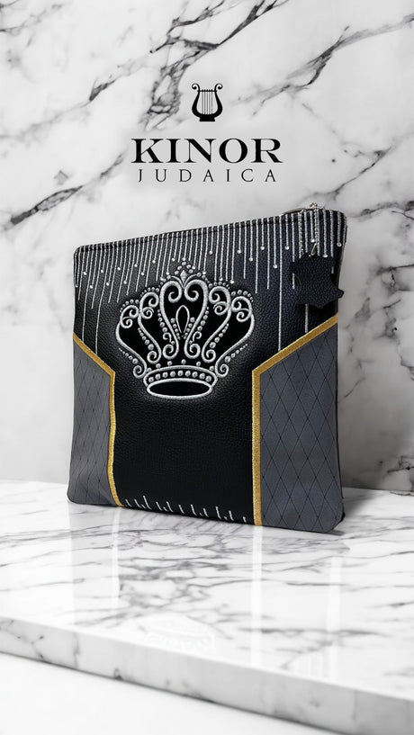 CHASSID STYLE TEFILLIN BAG LEATHER & FUR ( SHELF PRICE ONLY ) NON PERSONALISED