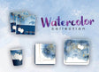 Chanukah "Watercolor" Table Collection (set for 10)