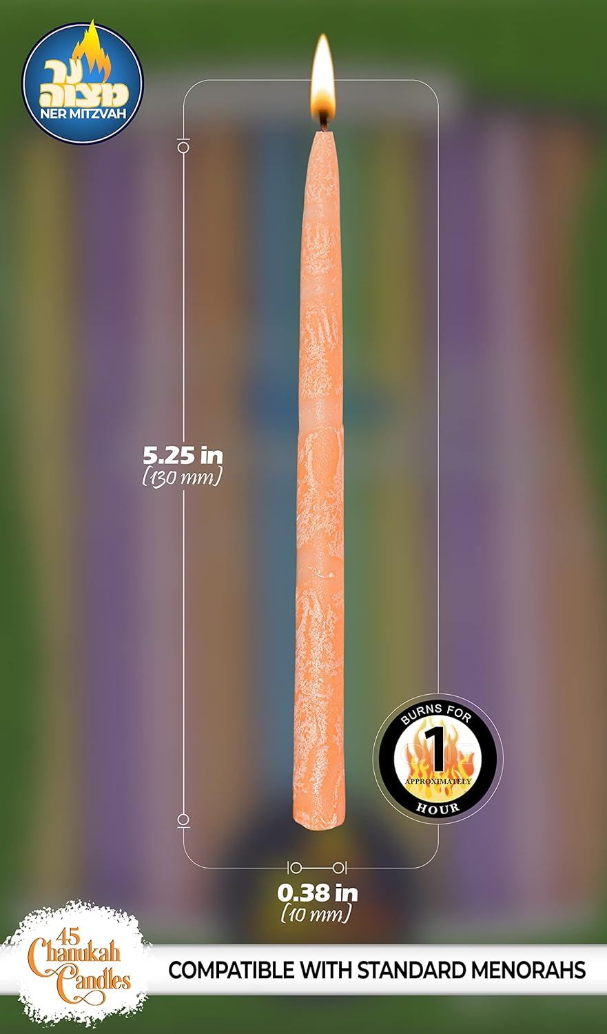 Pastel Chanukah Candles