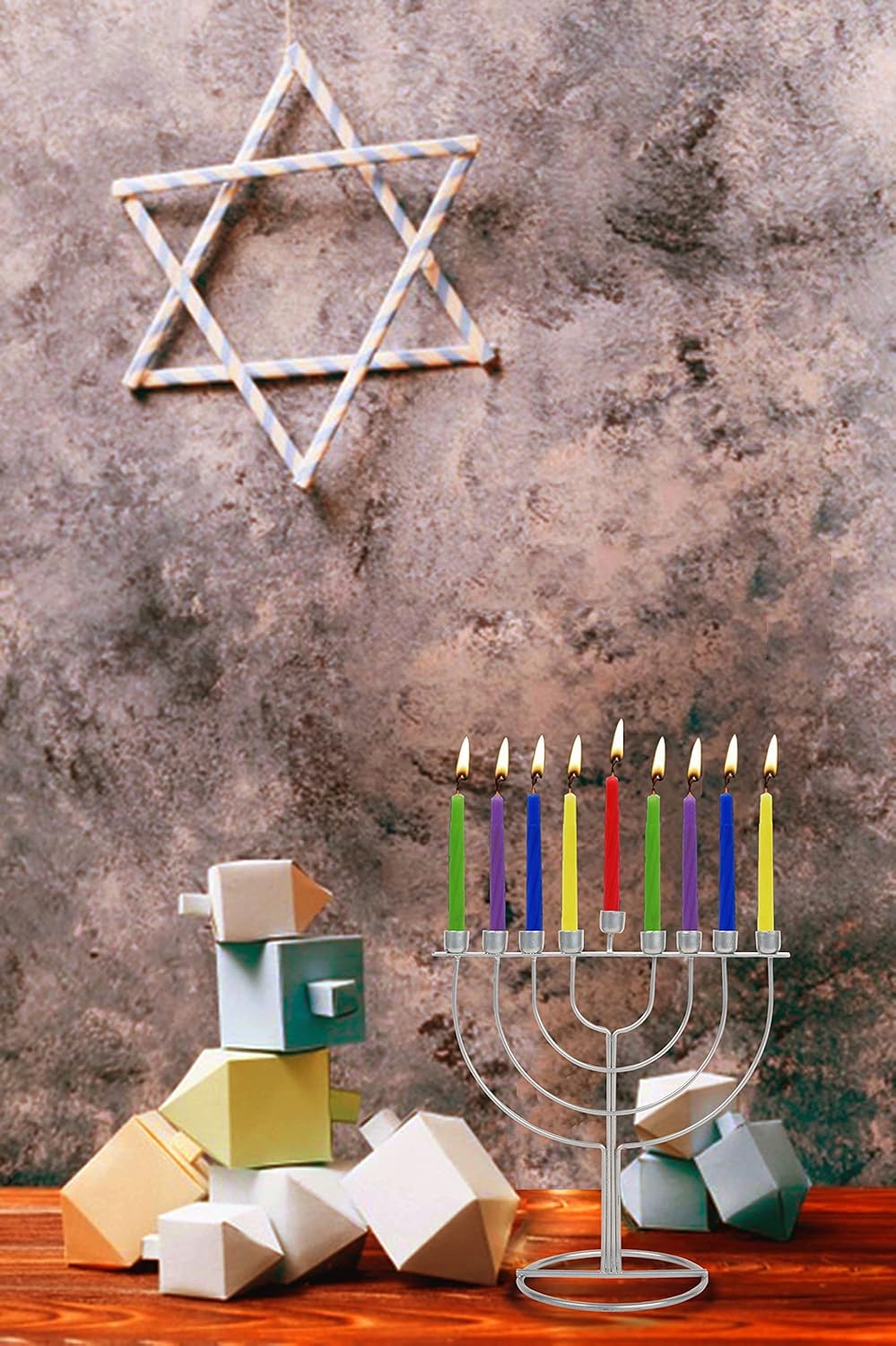 WireFrame Menorah - Silver