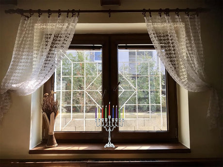 Silver Plated Candle Menorah
