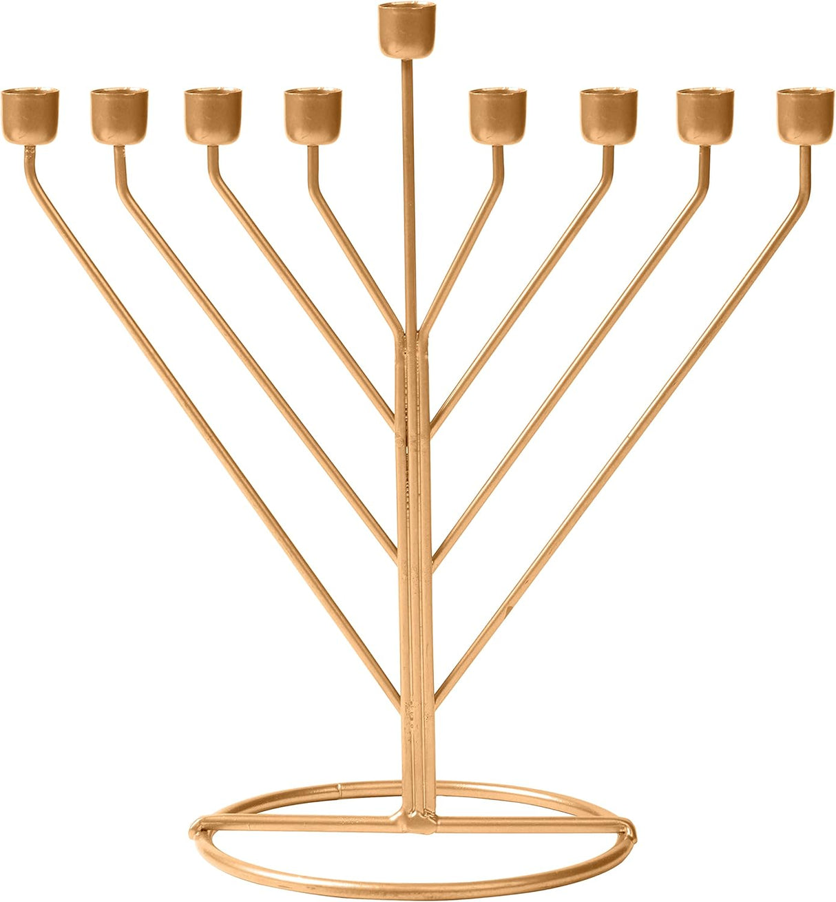 Candle Menorah Gold Rambam Wireframe