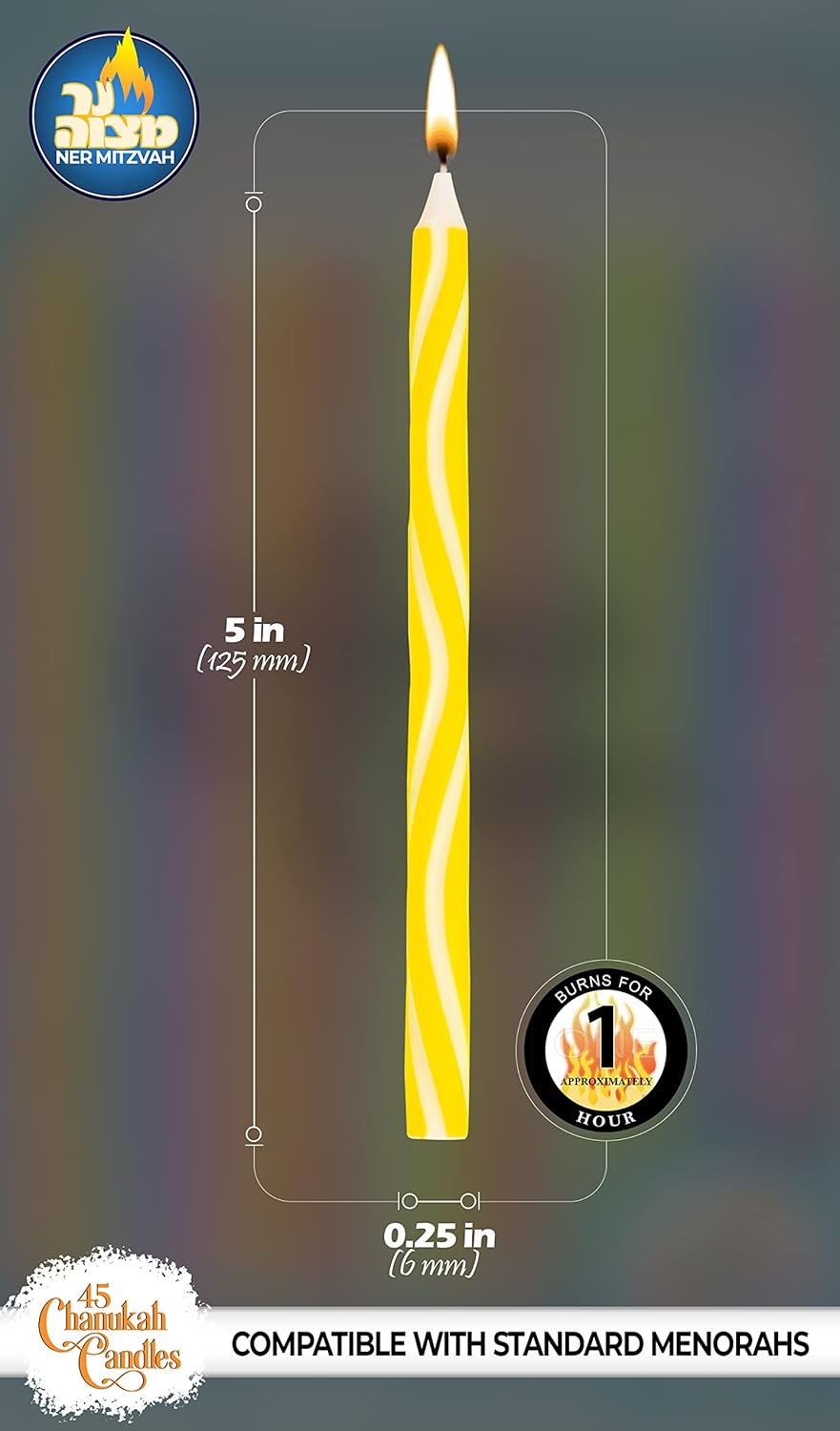 Criss-Cross Engrave Chanukah Candles