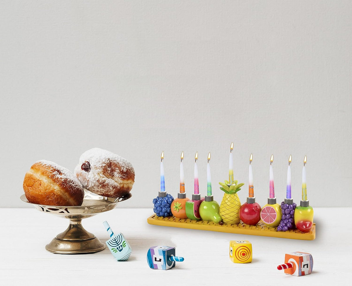 Chanuka Candle Menorah - Fruits