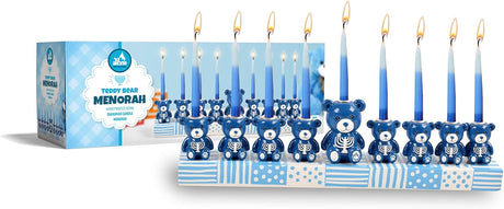Resin Menorah - Teddy bear