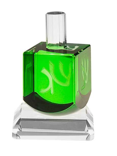 Crystal dreidel Green