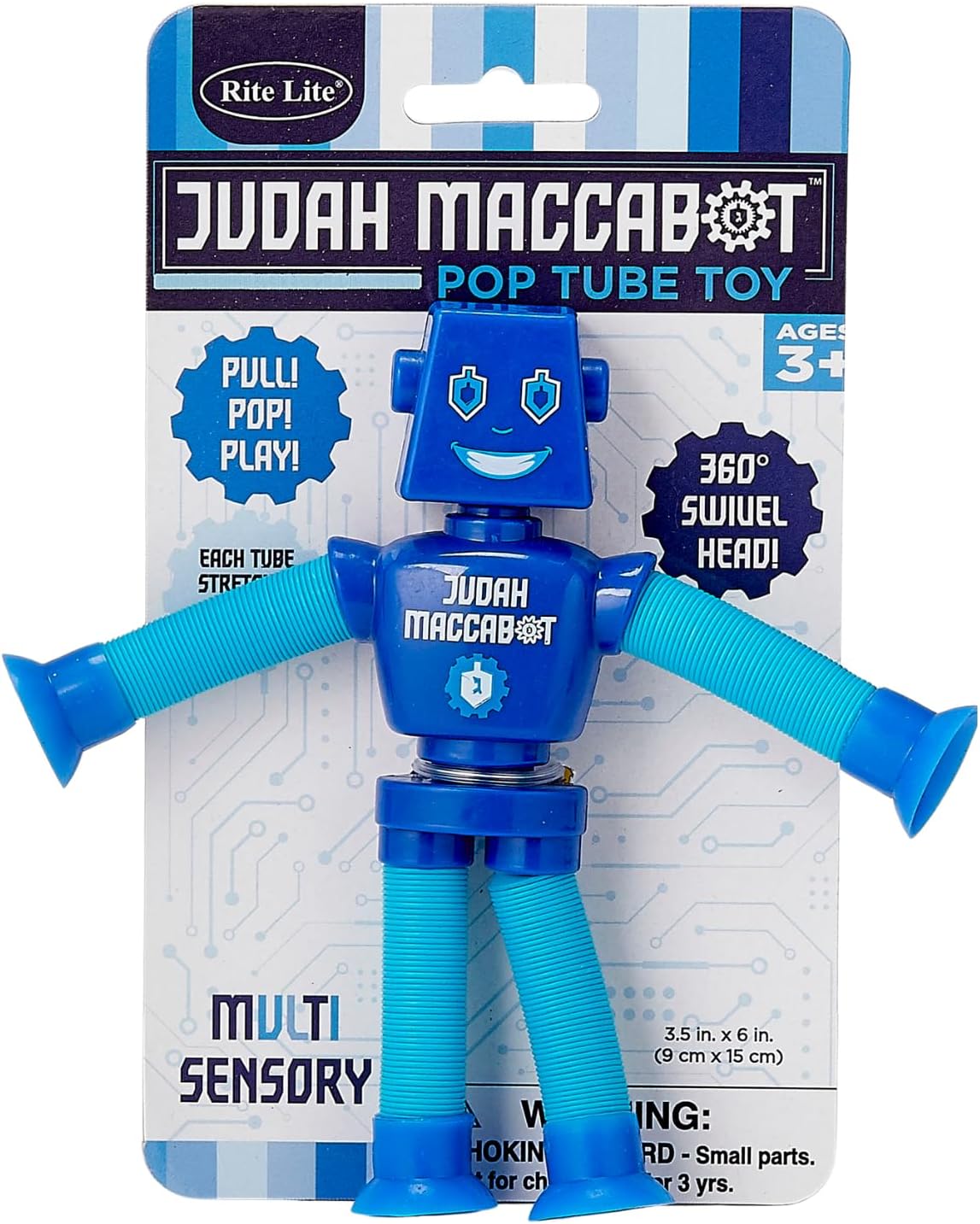 Chanukah "Judah Maccabot" Pop Tube Toy