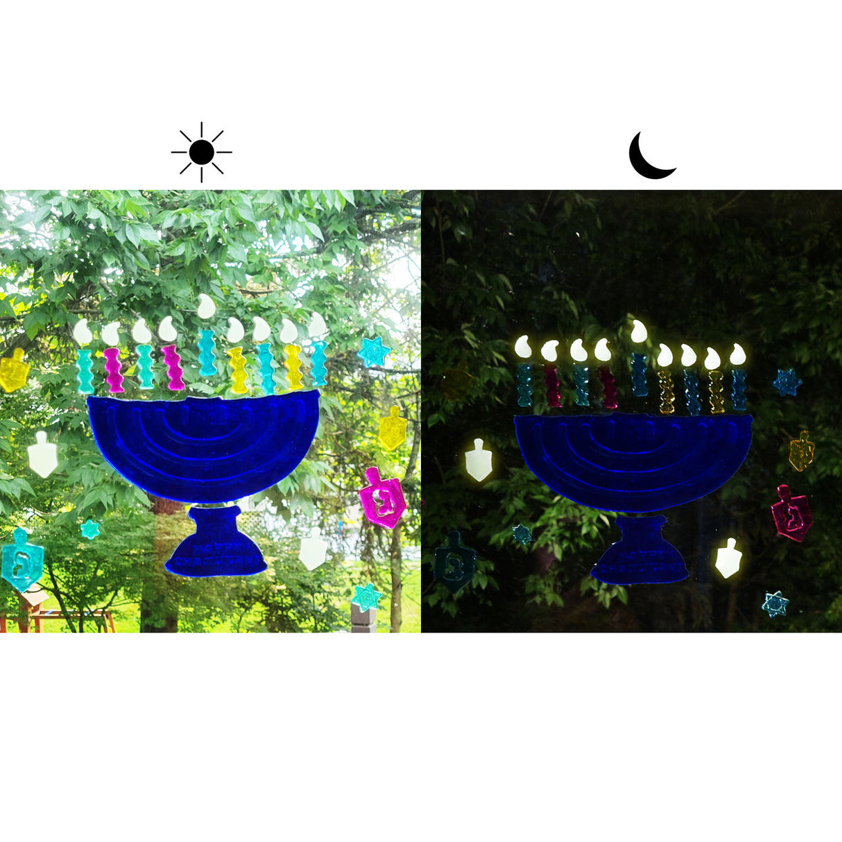 Chanukah Window Gel Decoration (Glow in the Dark)