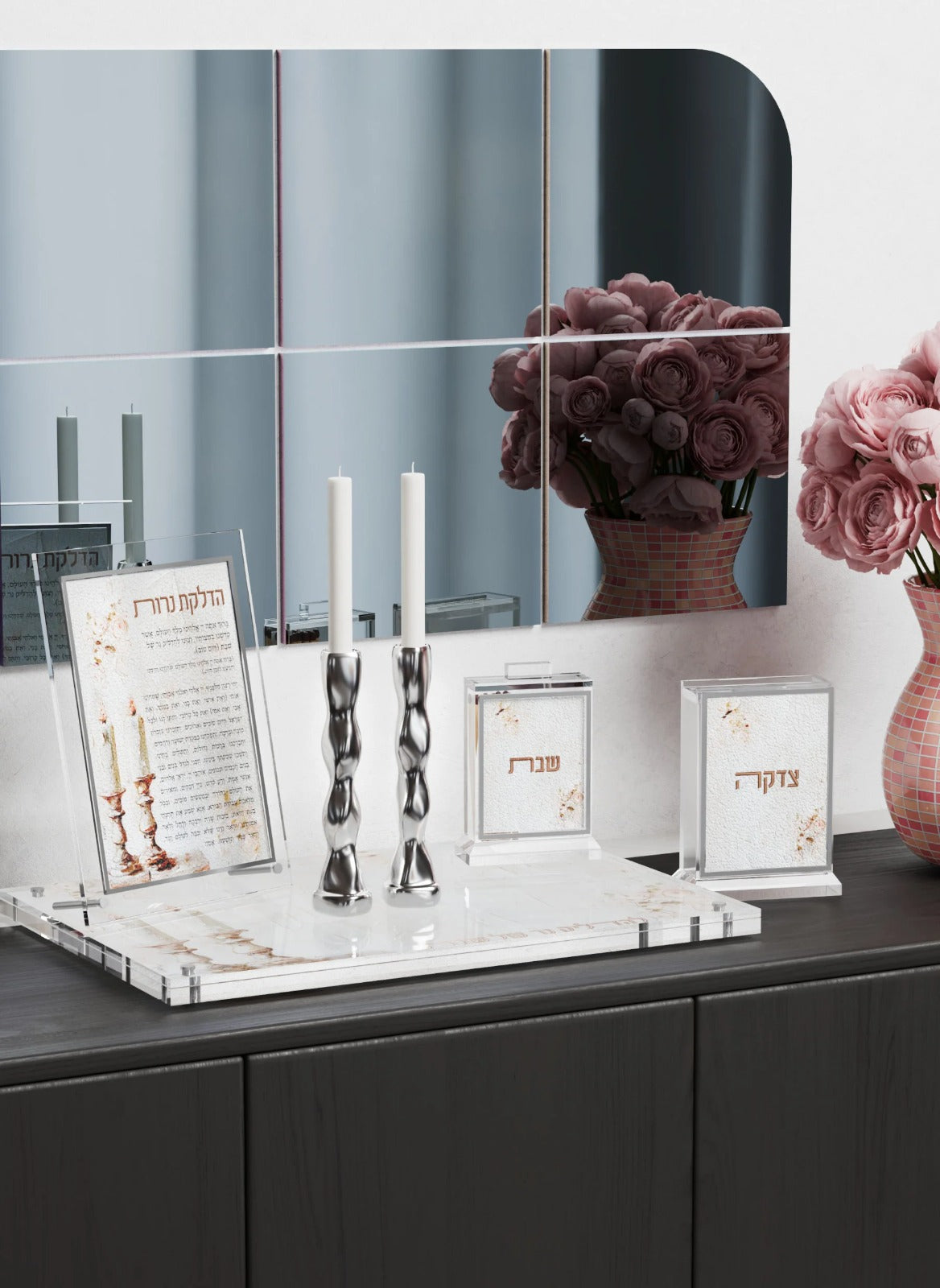 Leatherite Artwork Hadlakos Neiros Card - Blush Rose