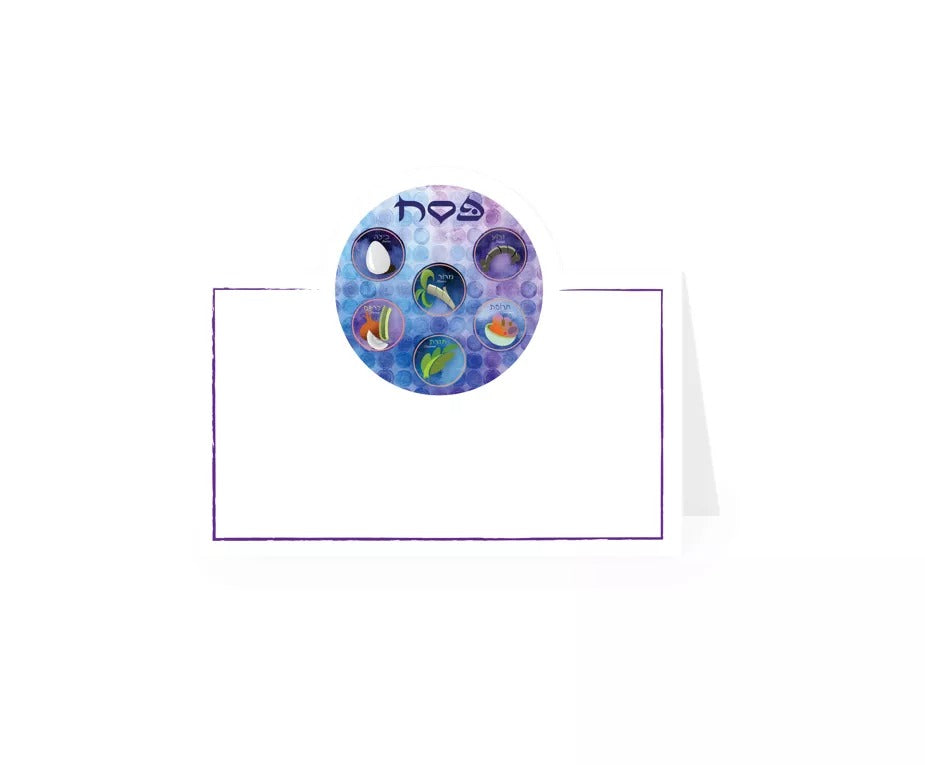 Passover Place Cards Seder Plate Design 12 Count