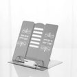 Mini Metal Book Stand Silver With design