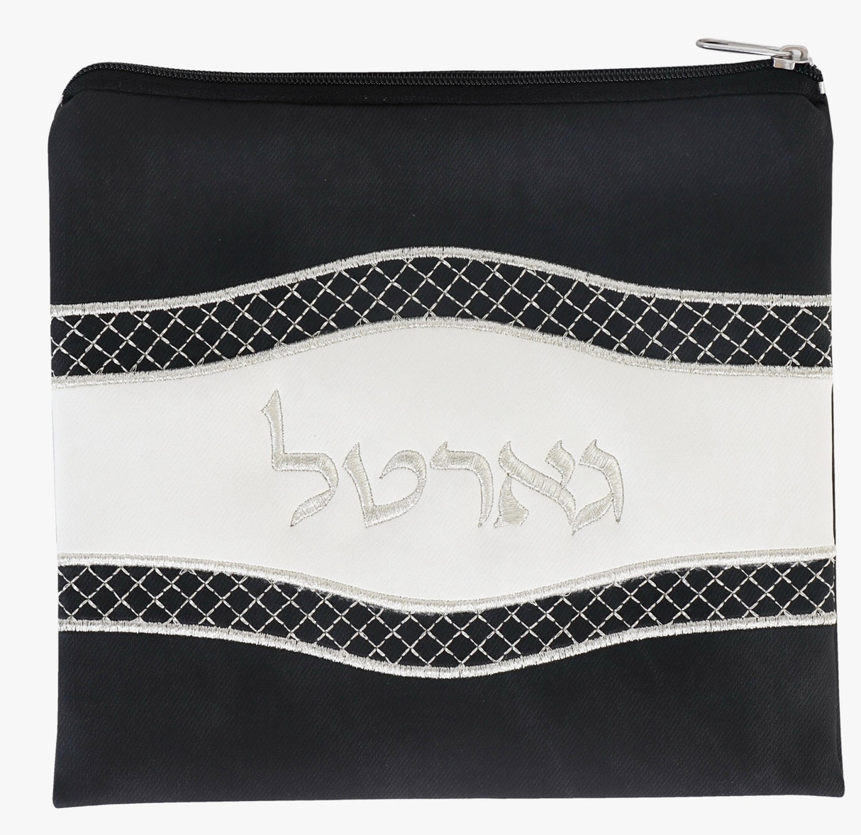 Gartel Bag Leather Look Black & White 7.5X7"