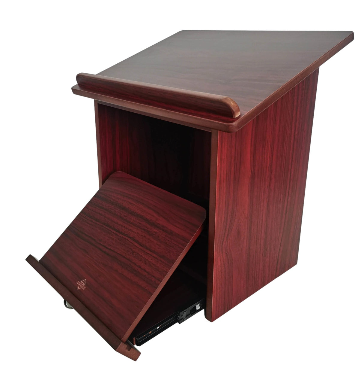 Table Top Shtender - 2 Tone Cherry 11.8 D x 15.75 W x 17" H with bottom Pullout Shtender