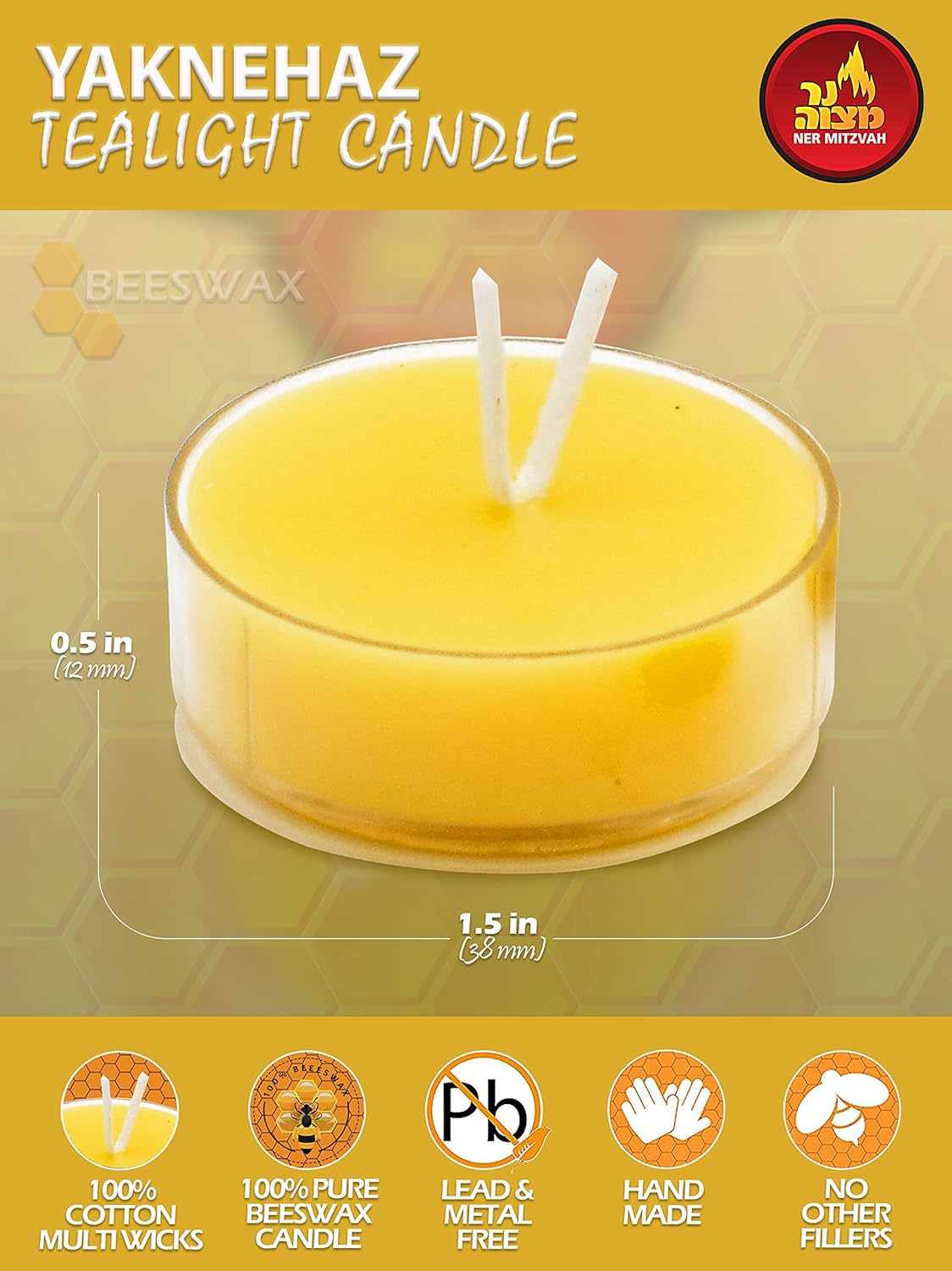 Yaknehaz Tealight Candles - 2 Pack