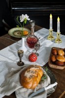 LED Shabbos Candle Pair with Timer