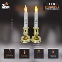 LED Shabbos Candle Pair with Timer