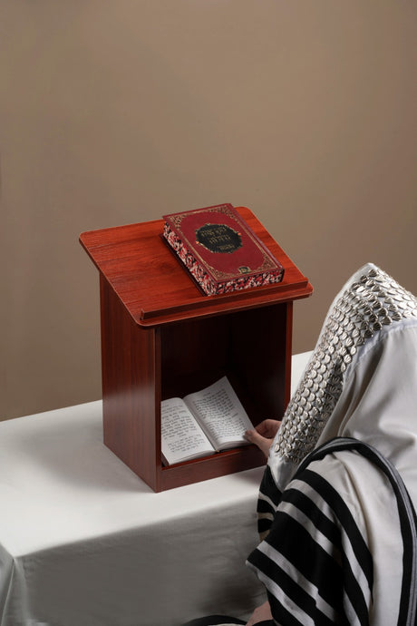 NON ASSAMBLED Mahogany Table Top Double Shtender 2 Tone 11.8" D x 15.75 W x 17" H