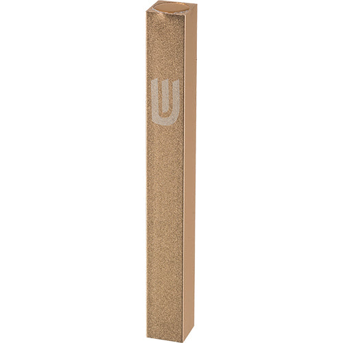 Aluminum Mezuzah 15 cm - Matte Gold, Printed "SHIN"