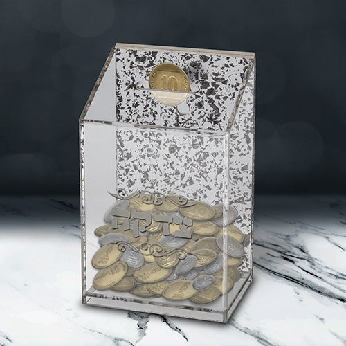 PERSPEX TZEDAKAH BOX 16 CM