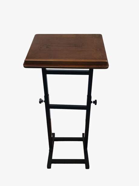 Assembled Wooden Book Stand /Shtender Walnut color Oak - Adjustable Height up to 43"