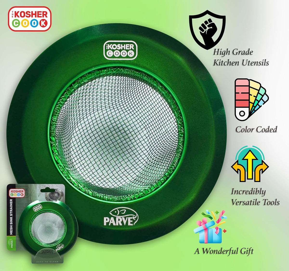 Parve Green Mesh Sink Strainer