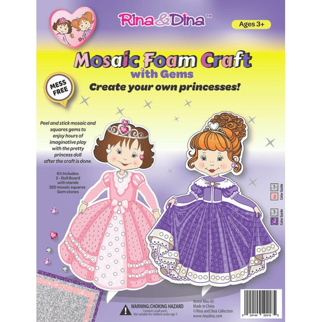 Rina and Dina Mosaic Foam Craft with Gems