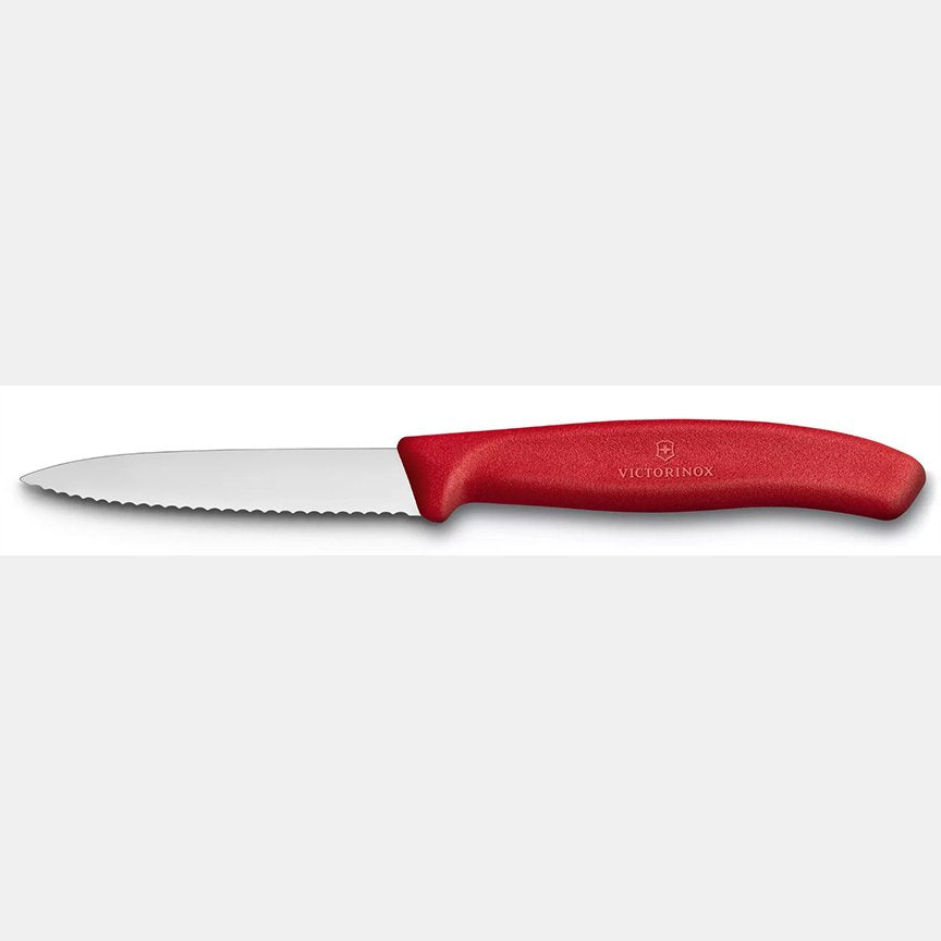 Victorinox Swiss Classic 4" Serrated Paring Knife, Red