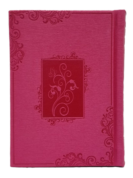 סדור ספרד עם תהלים ורוד כיס קשה - כפתור ופרחPink