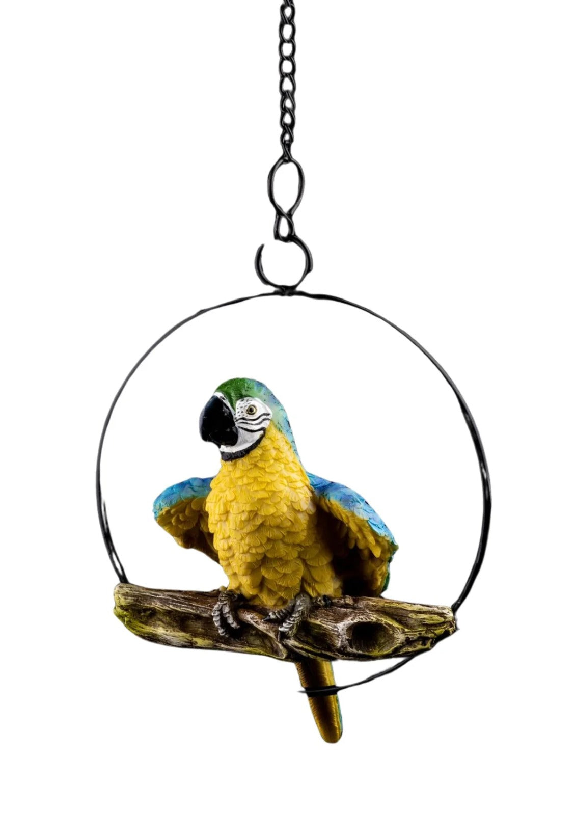 Small 5" Blue Parrot On Perch