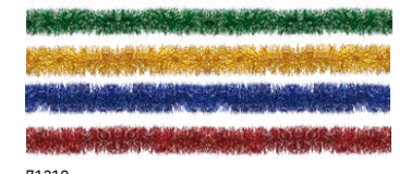 4" ASSORTED COLORS TINSELS 12'
