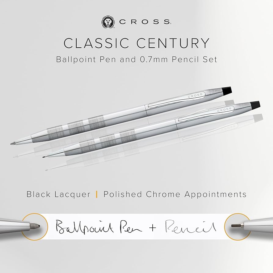 CLASSIC CENTURY - Matte Chrome - Ballpoint Pen and Mechanical Pencil Set