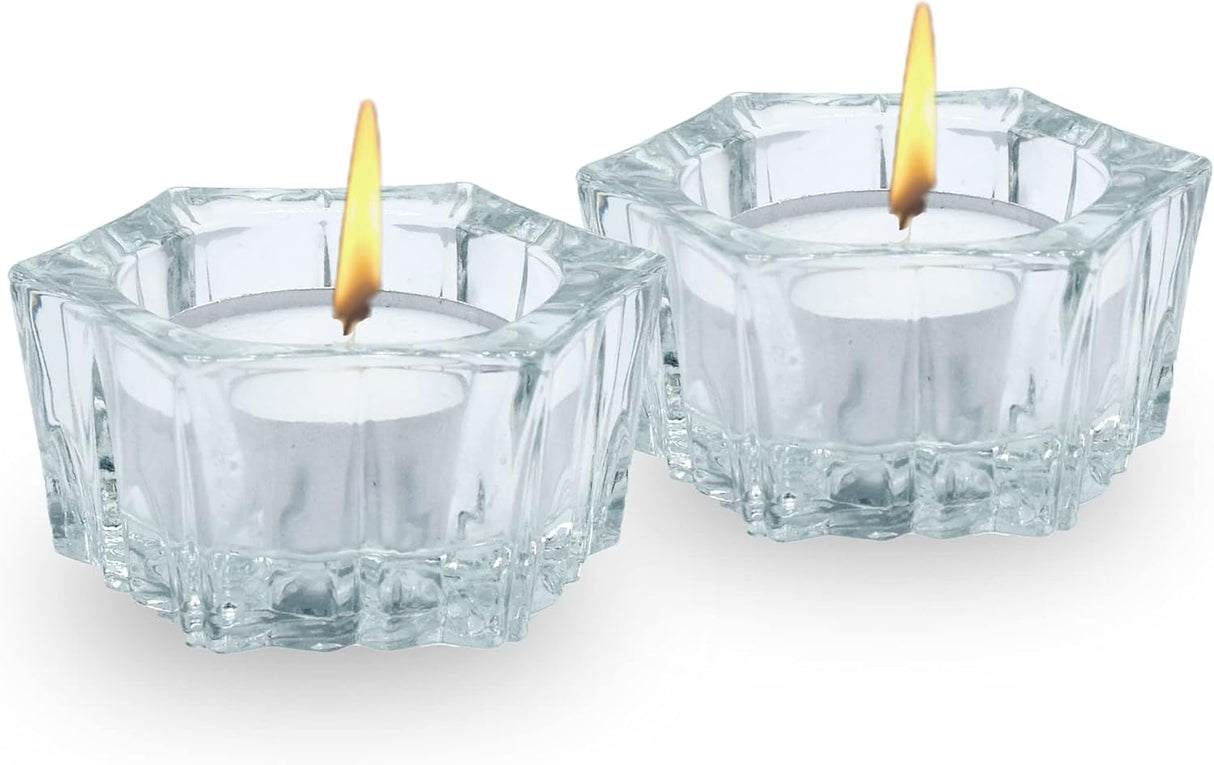 Ner Mitvah Crystal Tealight Glass 2 Pack