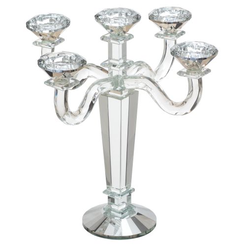Crystal 5 Branch Candlesticks 32 cm