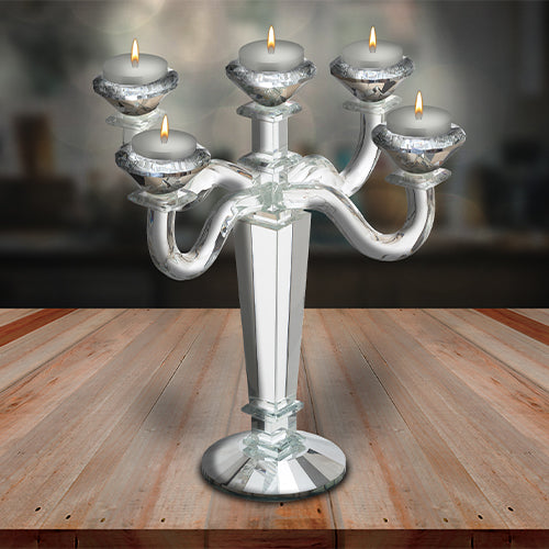 Crystal 5 Branch Candlesticks 32 cm