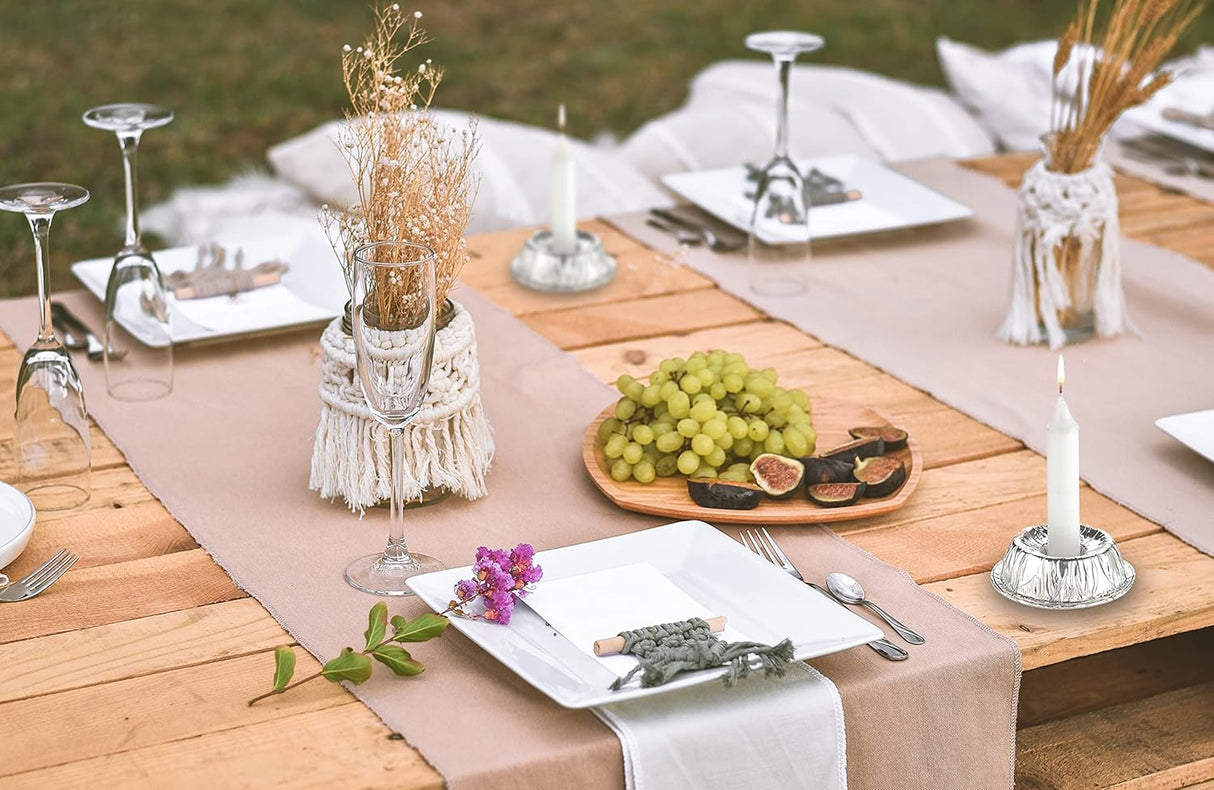 Ner Mitzvah Self Standing Candle Holder - Disposable Foil Candle Holders