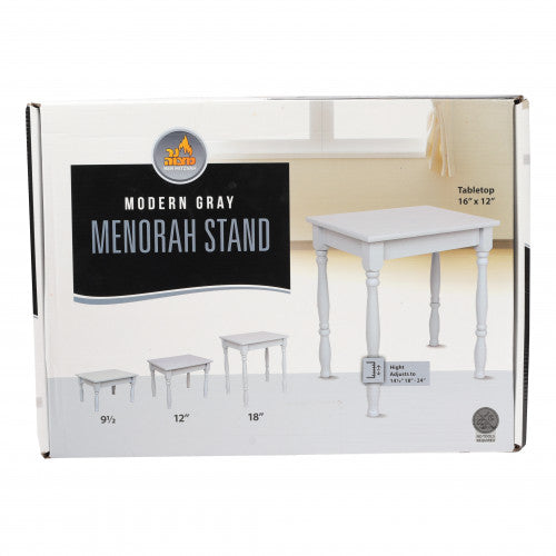 Menorah Stand - Modern Gray