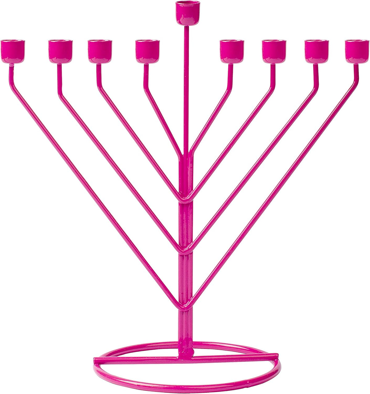Pink Rambam Wire Menorah