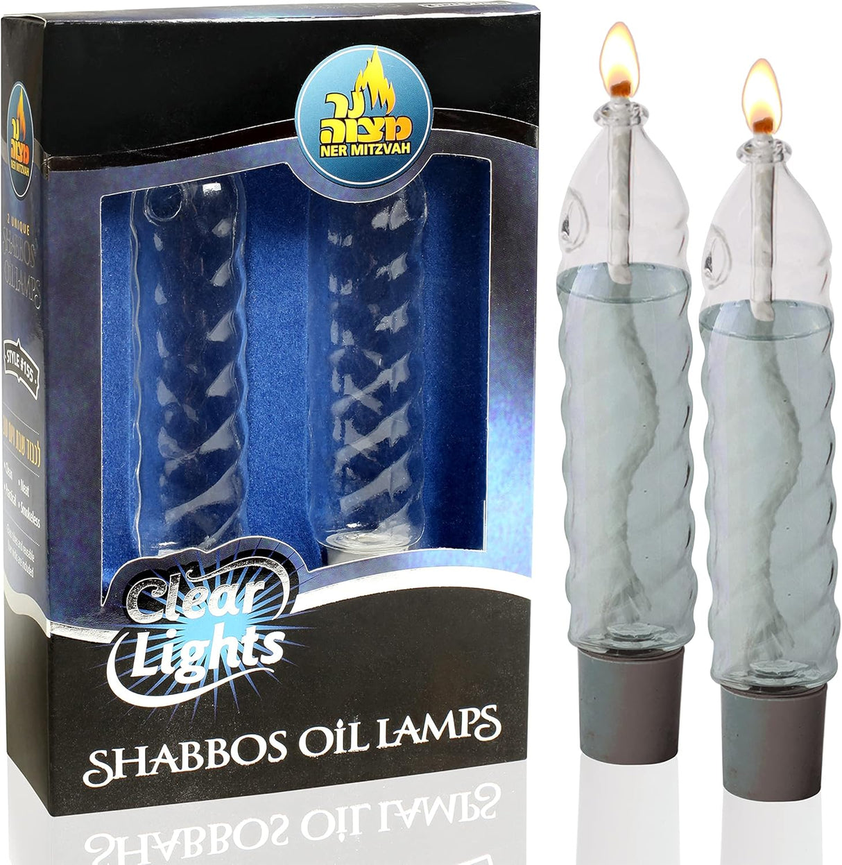 Twisted Candle Shape Glass
