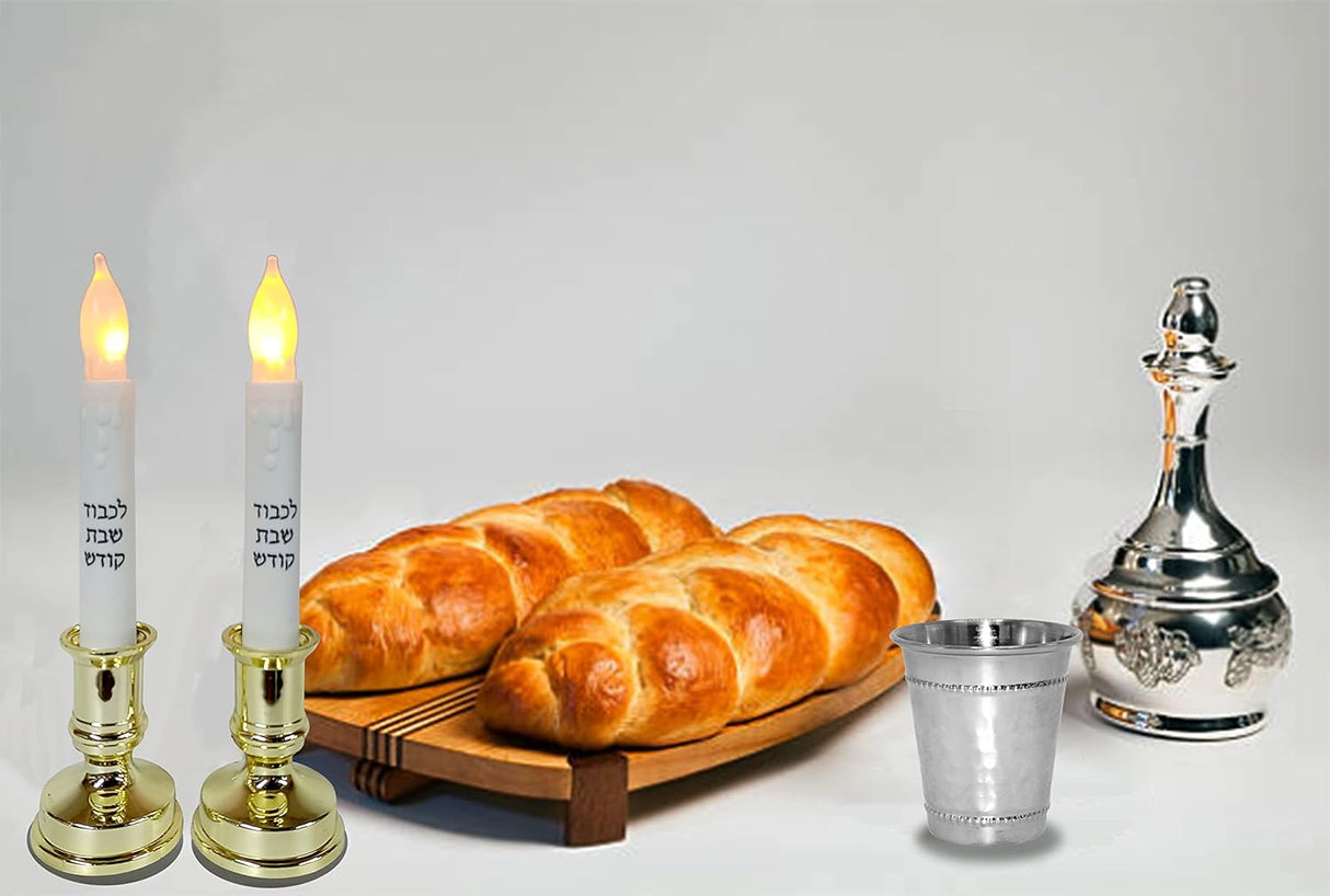 Mini Kiddush Cup & Tray - Stainless Steel