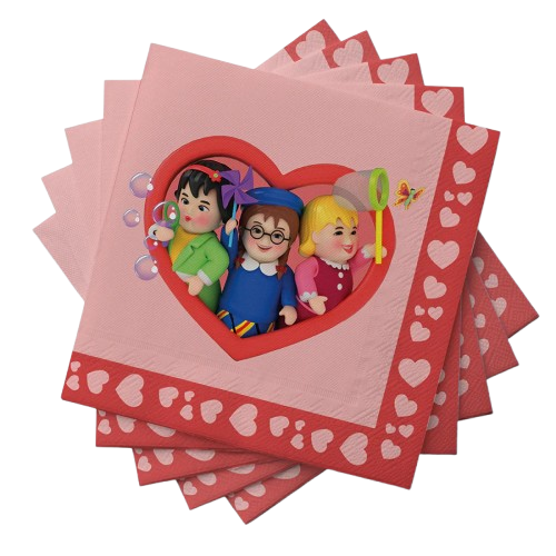 Mizvah Kinder Heart Napkins