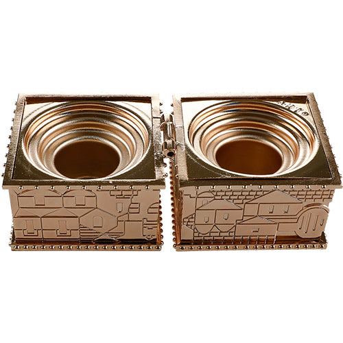 Metal Travel Size Candlesticks in a Box with cover 4X9 cm