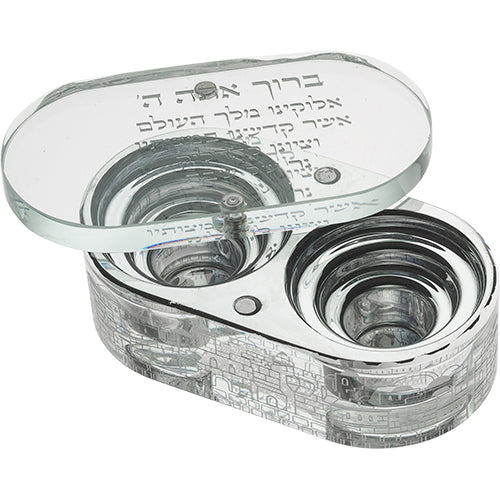 Crystal Travel Candlesticks 10x5 cm